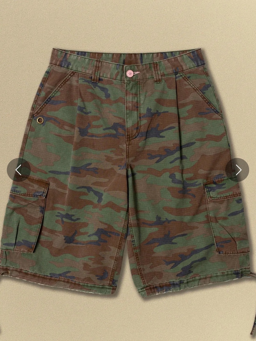 NWT Sold Out Men's Camouflage Cargo Shorts - Green/Brown